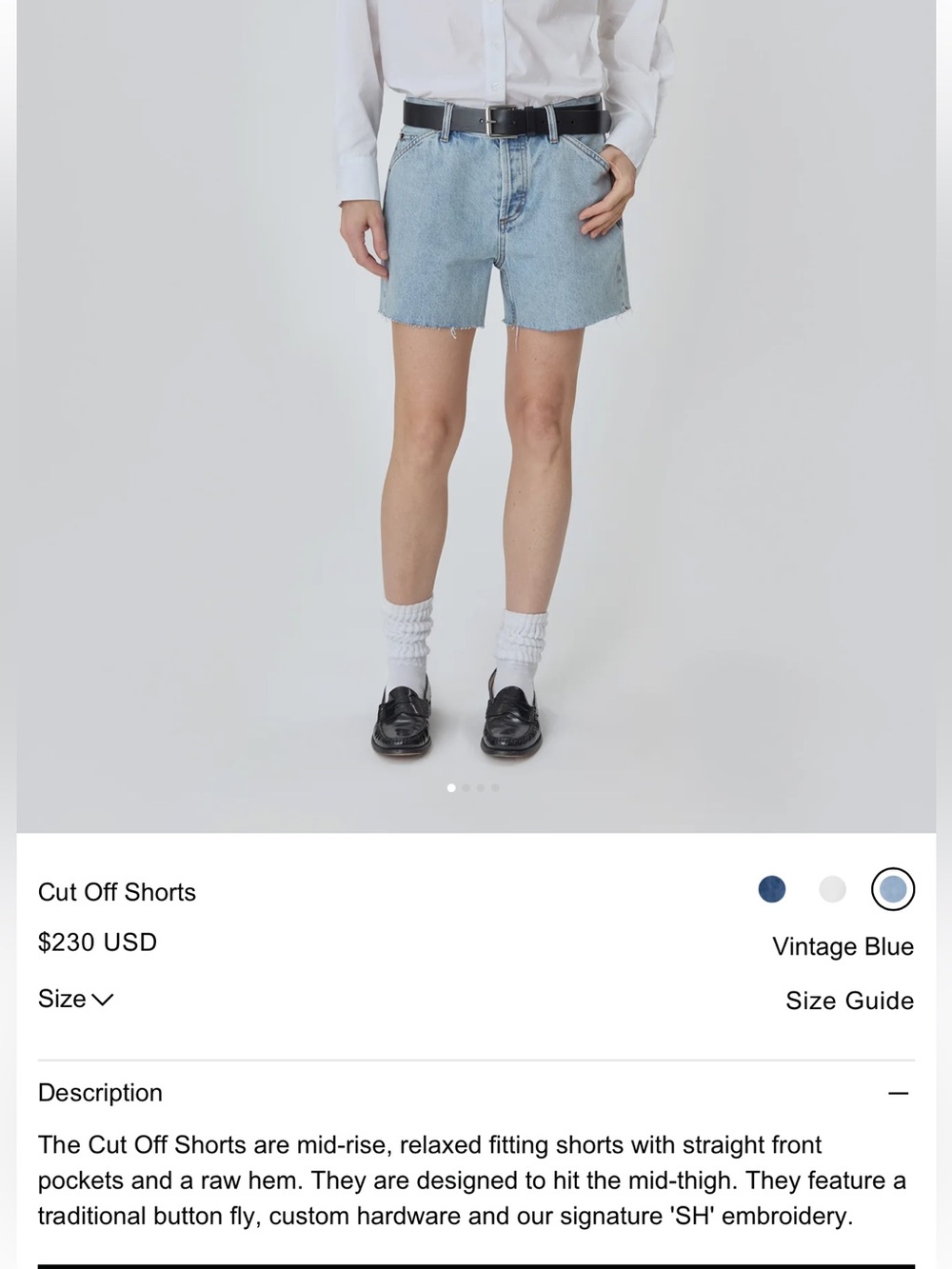 Still Here Light Wash Frayed Hem Denim Shorts